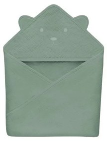 Lionelo - Detská mušelínová osuška s kapucňou Green Forest