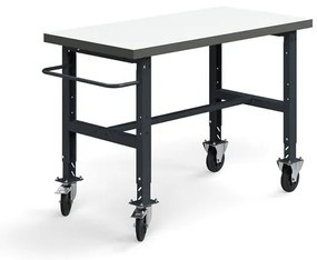Mobilný dielenský stôl TRUST, 1500x760 mm, 200 kg, vysokotlaký laminát
