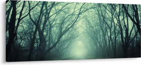 Obraz - Cesta s alejou stromov (120x50 cm)