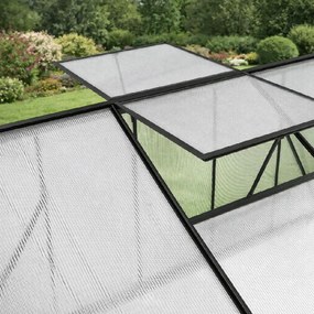 Skleník so základňou BestBerg BBGH‑1006B / 5,95 m² / 313 × 190 × 194 cm / čierna