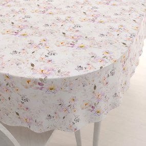 Biante Teflónový oválny obrus TF-090 Plané ruže na bielom 120x160 cm