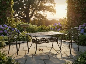 CH Hliníkový stôl Hastings v antickom prevedení