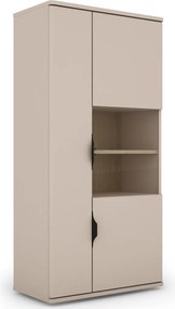 Závesná vitrína Avola, béžová kašmír/dub cremona