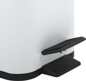 Matne biely nášľapný oceľový odpadkový kôš 5 l Erik – Spirella