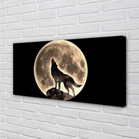 Obraz na plátne wolf moon 140x70 cm