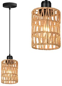 Toolight Boho, závesné stropné svietidlo 1xE27 APP1622-1CP, hnedá-čierna, OSW-05681
