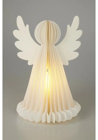 Svietiaca vianočna dekorácia Anjel, 28 cm, 6 LED, na batérie, časovač