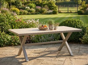 Garden Line Hliníkový záhradný stôl s doskou z polywoodu 180 x 100 x 75 cm béžový