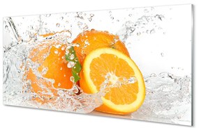 Sklenený obklad do kuchyne Pomaranče vo vode 125x50 cm