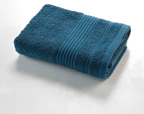 Tmavomodrý froté bavlnený uterák 50x90 cm Tendresse – douceur d'intérieur