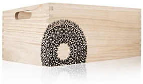Dekoratívny drevený úložný box Mandala - Orion