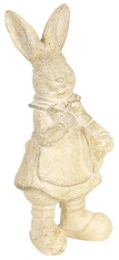 Krémová veľkonočné dekorácie králika métallique - 6 * 6 * 13 cm