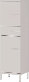 Krémová matná vysoká/úzka kúpeľňová skrinka 34x123 cm Laurino – Germania