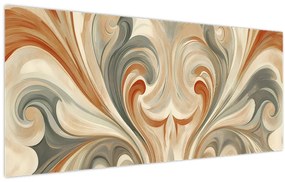 Obraz - Vír v zemitých farbách (120x50 cm)