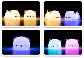 Dětská stolní LED lampa Kitty bílá