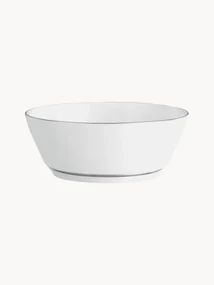 Ručne vyrobená miska z porcelánu's ručne maľovaným platinovým okrajom Vitruv, 2 ks