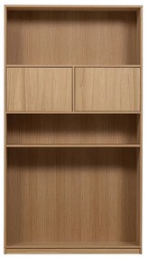 Modulárna knižnica v dekore duba v prírodnej farbe 264x243 cm Modulair – vtwonen