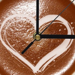 Gario Hodiny na stenu Heart & Coffee Rozmery: 40 x 40 cm