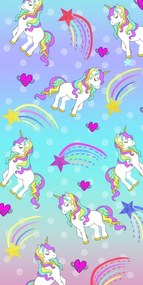 Plážová osuška UNICORN PONNY 100x180 cm farebná, 100% mikrovlákno
