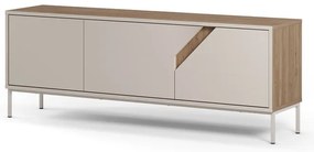 Komoda v dekore duba v krémovo-prírodnej farbe 150x55x35 cm Lilou – Marckeric