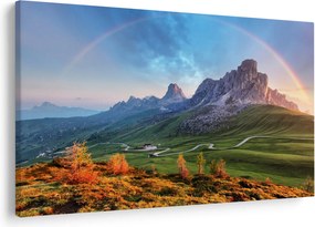 Obraz dúhy nad skaliskami (90x60 cm)