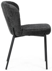 Súprava jedálenských stoličiek Bouclé CT-W1077GREY2, 4 ks
