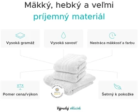 1x osuška COMFORT biela + 2x uterák COMFORT biely