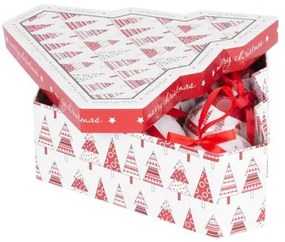 Gule MagicHome Vianoce, so stromčekmi, 6 ks, 7,5 cm, červeno/biele, na vianočný stromček