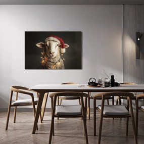 Obraz vianočná ovca so svetielkami