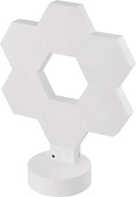 Stolová LED lampa GoSmart Hexagon 6 dielov viacfarebná/biela