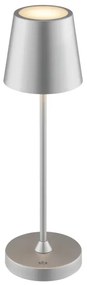 Brilliant - LED stmievateľná nabíjateľná dotyková stolná lampa ELORA LED/2,5W/5V 2700K IP44 strieborná