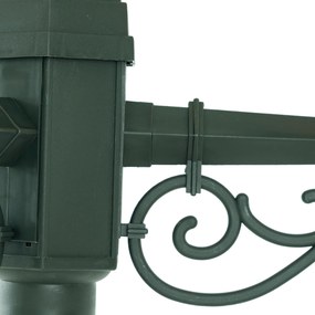 Klasická vonkajšia lampa tmavozelená 217cm 3-svetlá IP44 - New Haven