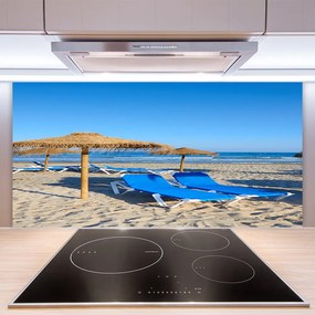 Sklenený obklad Do kuchyne Pláž more príroda 120x60 cm