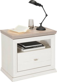 XXXLutz NOČNÝ STOLÍK, sivá, biela, 63/55/38 cm Hom`in - Spálňové sety - 000003000106