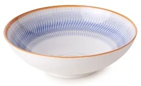 24-dielna jedálenská súprava modrá/oranžová/porcelán
