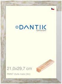 DANTIK rám na obraz 21x29,7 | PAINT žlutá malá (Sklo Čiré)