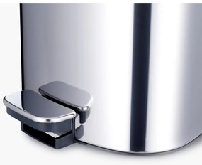 Nášľapný plastový odpadkový kôš v striebornej farbe 5 l Luxe – Joseph Joseph