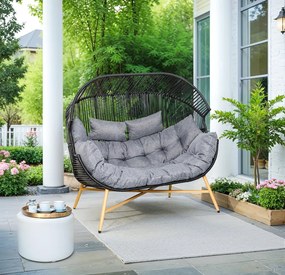 Záhradné kreslo vajíčko pre dvoch LUZIA