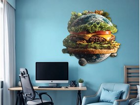 drevko |  Obraz na stenu Zem ako fastfood  55 x 53 cm