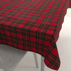 Biante Vianočný dekoračný obdĺžnikový obrus PML-078 Červeno-zelené káro 120x200 cm