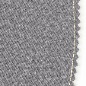 Ľanové prestieranie javorový list tmavo sivé so zlatom 37x37cm