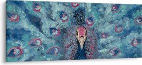 Obraz maľovaného páva (120x50 cm)