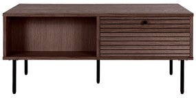 Tmavohnedý konferenčný stolík v dekore duba 50x100 cm Kyoto – House Nordic