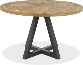 Jedálenský stôl Indus 125 cm z masívu dub prírodný/grafit