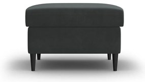 Tmavosivá zamatová podnožka Kyoto – Cosmopolitan Design