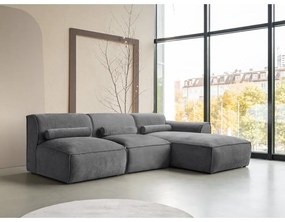 Sivá rohová pohovka (pravý roh) Flex Felix – Miuform