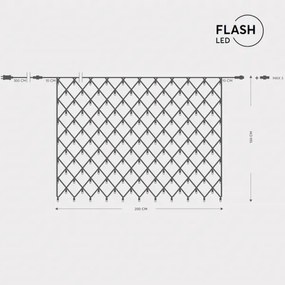 LED Vonkajší vianočný záves NET 240xLED/7,2W/230V 1,5x2 m IP44 teplá biela