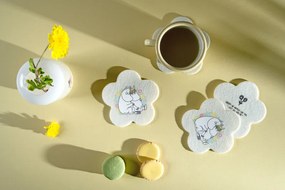 Set podtáciek Moomin Flowers, 4ks / žlté