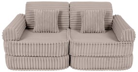 MeowBaby® Churros detská pohovka Plus, Pebble Beige
