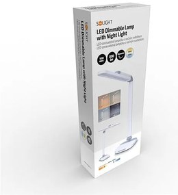 SOLIGHT LED stmievateľná lampička s nočným svetielkom, 10W, 700lm, zmena chromatičnosti CCT